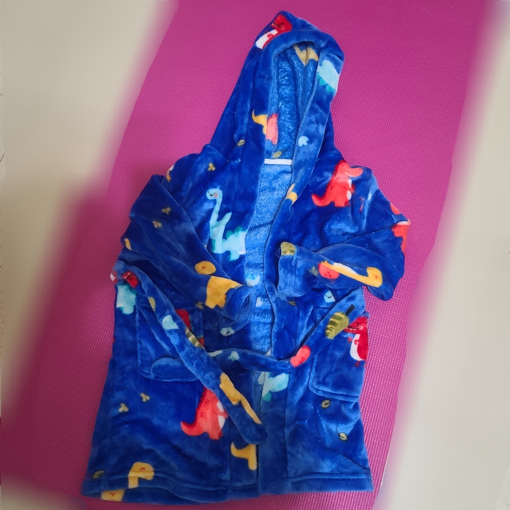 Colorful Dinosaur Hooded Robe
